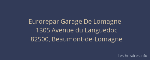 Eurorepar Garage De Lomagne