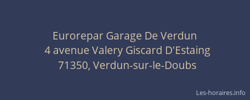 Eurorepar Garage De Verdun