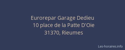 Eurorepar Garage Dedieu