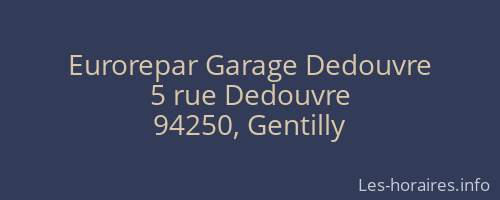 Eurorepar Garage Dedouvre