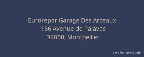 Eurorepar Garage Des Arceaux