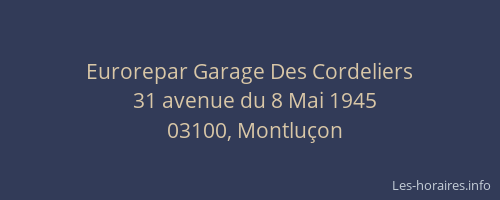 Eurorepar Garage Des Cordeliers