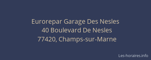 Eurorepar Garage Des Nesles