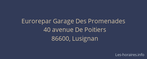 Eurorepar Garage Des Promenades
