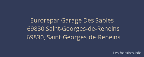 Eurorepar Garage Des Sables