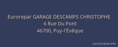 Eurorepar GARAGE DESCAMPS CHRISTOPHE