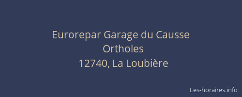 Eurorepar Garage du Causse