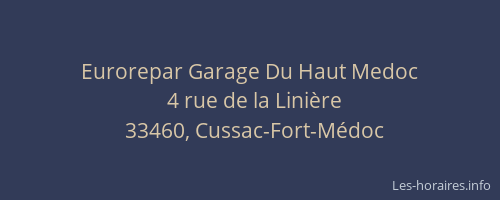 Eurorepar Garage Du Haut Medoc