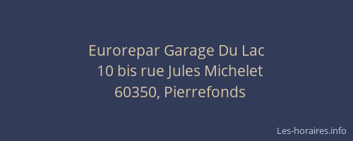 Eurorepar Garage Du Lac
