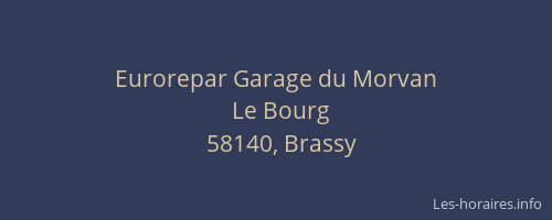 Eurorepar Garage du Morvan