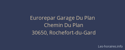 Eurorepar Garage Du Plan