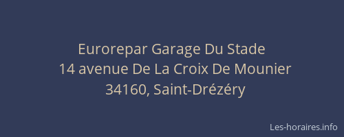 Eurorepar Garage Du Stade