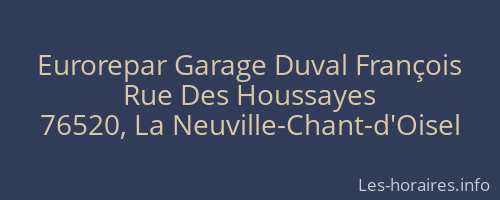 Eurorepar Garage Duval François