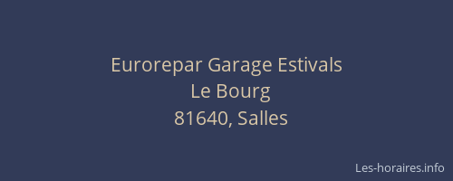 Eurorepar Garage Estivals