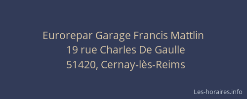 Eurorepar Garage Francis Mattlin