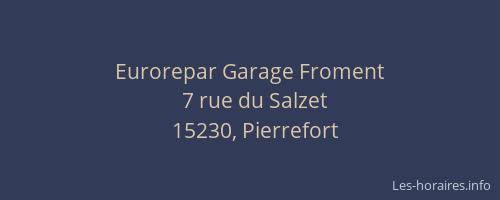 Eurorepar Garage Froment