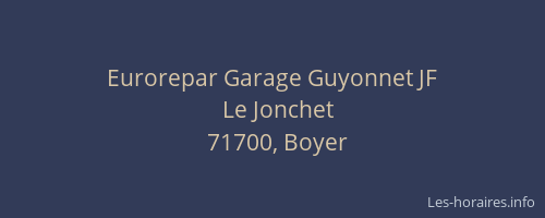 Eurorepar Garage Guyonnet JF