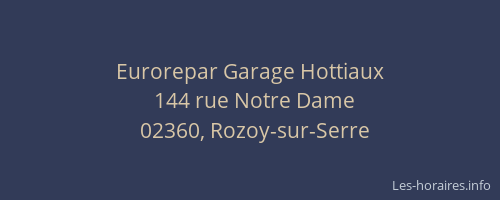Eurorepar Garage Hottiaux