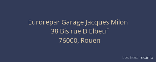 Eurorepar Garage Jacques Milon