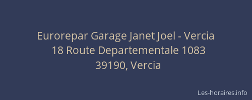 Eurorepar Garage Janet Joel - Vercia