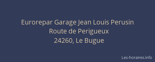 Eurorepar Garage Jean Louis Perusin