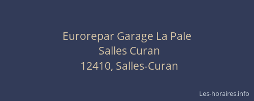 Eurorepar Garage La Pale