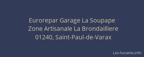 Eurorepar Garage La Soupape