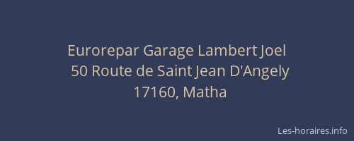 Eurorepar Garage Lambert Joel