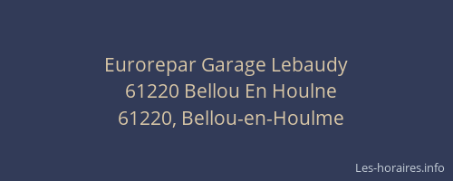 Eurorepar Garage Lebaudy