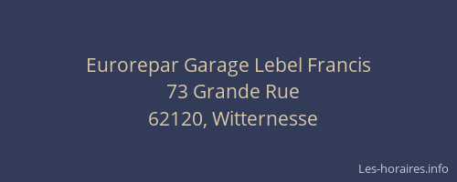 Eurorepar Garage Lebel Francis