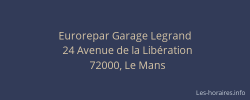 Eurorepar Garage Legrand