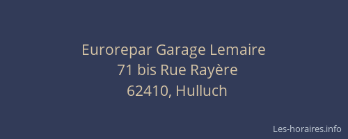 Eurorepar Garage Lemaire