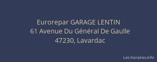 Eurorepar GARAGE LENTIN