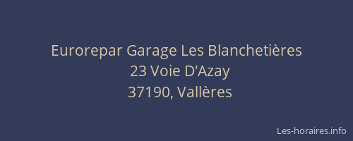 Eurorepar Garage Les Blanchetières