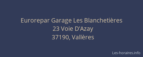 Eurorepar Garage Les Blancheti&egrave;res