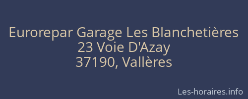 Eurorepar Garage Les Blanchetières