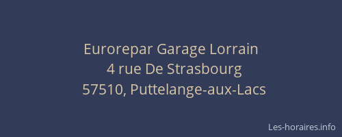 Eurorepar Garage Lorrain