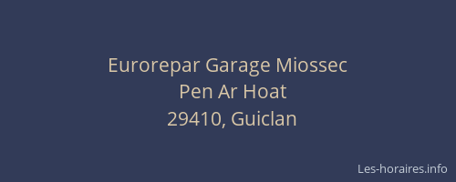 Eurorepar Garage Miossec