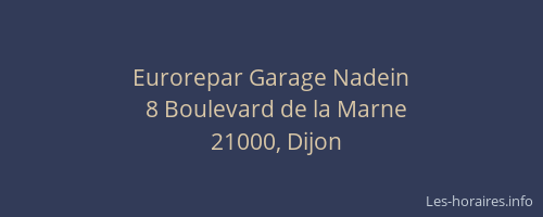 Eurorepar Garage Nadein