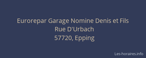 Eurorepar Garage Nomine Denis et Fils