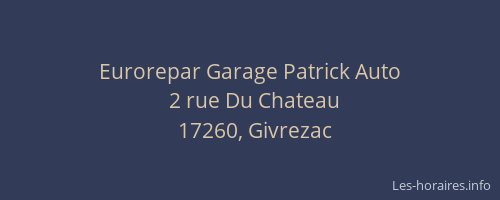 Eurorepar Garage Patrick Auto