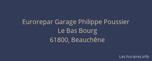 Eurorepar Garage Philippe Poussier