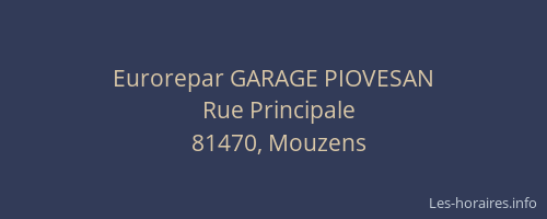 Eurorepar GARAGE PIOVESAN