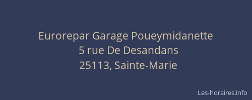 Eurorepar Garage Poueymidanette