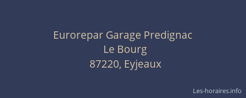 Eurorepar Garage Predignac