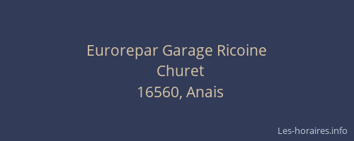 Eurorepar Garage Ricoine
