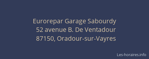 Eurorepar Garage Sabourdy