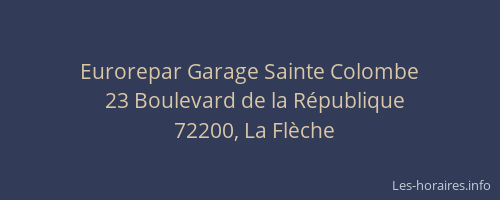 Eurorepar Garage Sainte Colombe