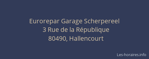 Eurorepar Garage Scherpereel