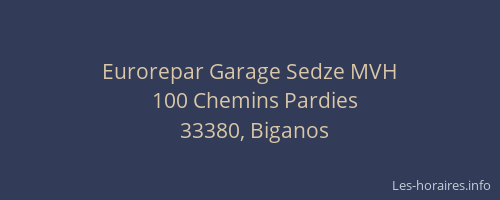 Eurorepar Garage Sedze MVH